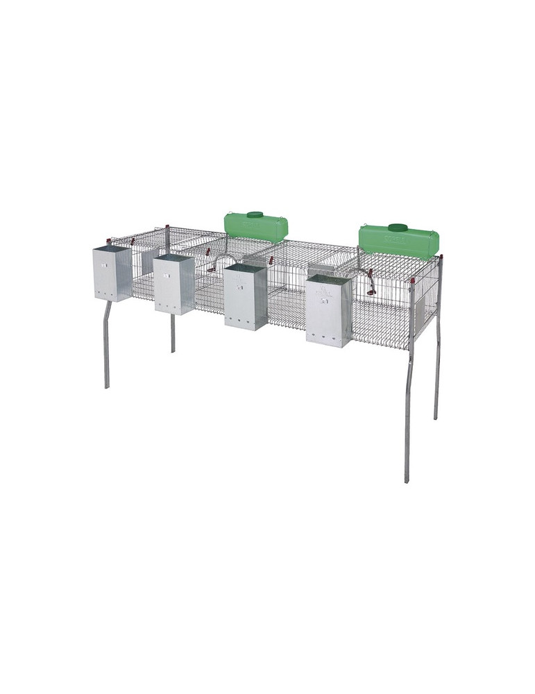 Jaula Conejos Penta 4 Suelo Metalico 4 Departamentos