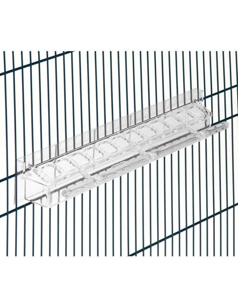 Comedero Plástico Para Pajarera Con Rejilla