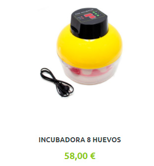 Incubadora 8 Huevos